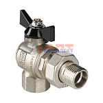 Кран шар. PERFECT угловой с полусгоном 3/4" вн.-нар. (6 /24шт)