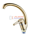 смеситель G.Lauf для кух. мойки с пов. изливом, ø35, гайка (корона), бронза  NUD4-A045KT