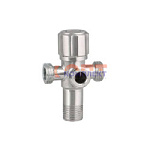 Кран угловой для подкл. с/т приборов 3 ВЫХОДА  1/2"х1/2" нерж. сталь (60шт)