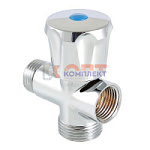 Вентиль-тройник  для подкл. с/т приборов 1/2"х3/4"х1/2"  (1 /90шт)