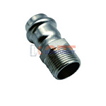 Соединитель из нерж. стали  22×1/2" нар. резьба  "VER-PRO"   (70/5шт)