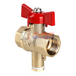 Кран шар. СТАНДАРТ для подключения датчика температуры, бабочка, 1/2", вн.-нар. (PN40) (50шт)