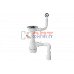 Сифон гофрированный ЭКОНОМ неразборный, 750мм,выпуск 64мм,сталь 430, винт 65мм,выход Ø40/50) (100шт)