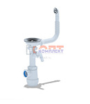 Сифон Ани Грот 3 1/2"* 40 с круглым переливом и отводом с/м