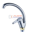 смеситель G.Lauf для кух. мойки с пов. изливом, ø35, гайка (корона), сатин  NUD4-A045KH