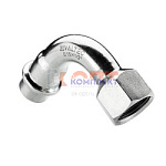 Отвод 90* с переходом на вн. р., нерж. сталь 15х1/2"