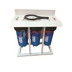 тройной магистр. фильтр ВВ10 1" для ХВС с картридж и ПОДСТАВКОЙ СИНИЙ корпус (1/6шт)