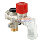 Группа безопасности бойлера (группа 3/4 + сифон + переходник 3/4*1/2) (1 /8шт)