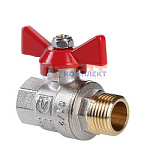 Кран шар. BASE, рукоятка бабочка 1/2" вн.-нар.  (12 /192шт)