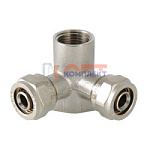 Водорозетка обжимная проходная 16х1/2"  (10 /40шт)