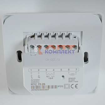 Терморегулятор механический (белый) c выносным датчиком температуры. 16А / 0…40 °С 1