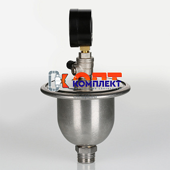 Гаситель гидроударов мембранный с манометром 3