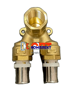 Пресс водорозетка проходная  латунная 16x1/2"Fx16 (35/1шт) 1