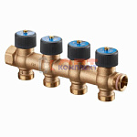 Коллектор бронзовый OV Multidis 3/4"x3/4" - 4 отвода ЕВРОКОНУС
