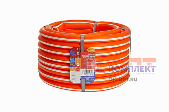 Шланг полив ТЭП с покрытием Soft-touc 3/4" (18-20мм)  армированный, оранжевый (бухта 20м) 0