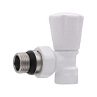 Вентиль регулировочный угловой верхний, белый 1/2" (80/1шт)