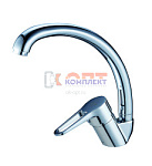 смеситель для кух. мойки, кер. картридж ⌀35, шпилька, хром SUP4-A045