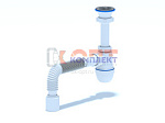 Сифон Ани 1 1/2"* 40с гибкой трубой 40х50   (35 шт)