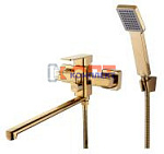 смеситель G.Lauf для ванны с плоским пов. изливом, ø35, встр. Переключение,  золото NEB7-B123KG