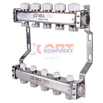 Блок колл. НЕРЖ с ручн. регулир. клап. 1"х4 вых Евроконус 3/4 (Италия)