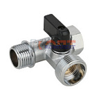 GAPPO Кран шаровой проходной для ст.машины 1/2"х3/4"х1/2 (10/100шт)