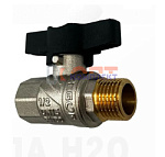 Кран шаровый Zegor  УСИЛЕННЫЙ PN50 латунь никель 1/2" вн-нар бабочка (20/120шт)