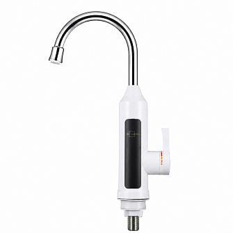 (new) Смеситель-водонагреватель проточный, ø35, 3000W, LED, без УЗО, SOLONE ABS (1/10шт) 0