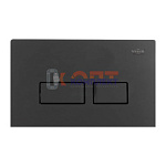 60 Кнопка смыва ЧЕРНАЯ для инсталяции механическая, квадратные клавиши (20/1шт)