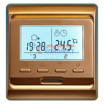 Терморегулятор c сенсорным дисплеем программируемый, 16А / 5…90 °С (золотой) 0