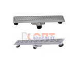 Душевой трап регулируемый вып 50мм корпус и решетка НЕРЖАВЕЙКА с сухим затвором- 800 мм VR (1/4шт)