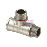 Тройник, латунь, вн/нар/нар резьба  1/2", еврослот, никель, RTP (80/1шт)