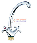 смеситель G.Lauf для кух. мойки с пов. изливом, кер. (1/2) 180°, гайка (корона) QTZ4-B827