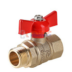 Кран шар. СТАНДАРТ (PN40), рукоятка бабочка 1/2", вн.-нар. (60шт)