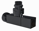 Кран для полотенцесушителя черный 1/2"M x3/4"F (60/2шт)