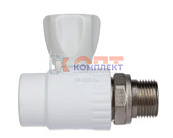 PPR ТМ Кран для радиатора прямой 25×3/4 нар (сталь. шар.) (80/10шт)