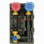 Группа быстрого монтажа 11/2" подключ СЛЕВА в теплоиз. с термометрами С ТРЕХХОД. КЛАПАН без насоса