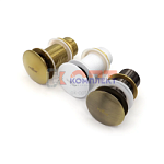 Донный клапан без перелива, цвет черный (50/1шт)