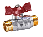 Кран шаровой 1/2” нар/нар, бабочка, латунь, PN40, ГОСТ стандарт, Temper (25шт)