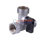 Угловой кран   3-х.проход.для стир-машины   VER-PRO мат. хром  LUX (100шт)