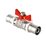 Кран шар. под пресс, рукоятка бабочка 16 (12 /192шт)