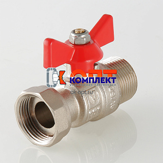 Кран шаровой с накидной гайкой 1/2" вн.-нар. 2