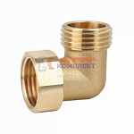 Уголок латунный с накидной гайкой 1/2"x1/2" (ВР/НР) (400/25шт)