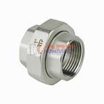 Американка прямая, латунь, вн/вн резьба 1", еврослот, никель, RTP (50/1шт)