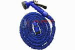Шланг саморастягивающийся 10-30м в комплекте с коннекторами и пистолетом, синий