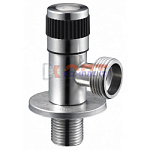 Кран угловой Solone для подкл. с/т приборов 1/2"х3/4" нерж. сталь, ремонтопригодный, кран-букса