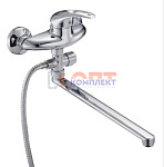 смеситель G.Lauf для ванны с плоским пов. изливом, ø40, поворотный дивертор KLO6-B048