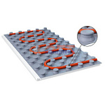 Мат с покрытием с бобышками для теплого пола пенолистирол 0,5м2 (1000*500*40) (20шт)