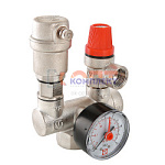 Группа безопасности с латунным корпусом (с манометрами 0-4 бар ) (1 /20шт)