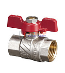 Кран шаровый Zegor  полнопроходной Pn40 латунь никель 3/4" вн-вн бабочка (25/100шт)