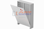 Шкаф коллекторный сталь белый с замком ШРН-4 (848х118х652-715)